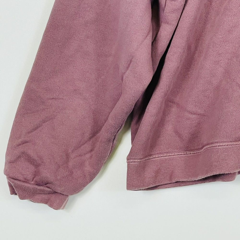 Madewell Purple Ombre Gradient French‎ Terry Cropped Sweatshirt Womens Large - Picture 3 of 6
